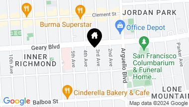 Map of 431 3rd Avenue, San Francisco CA, 94118