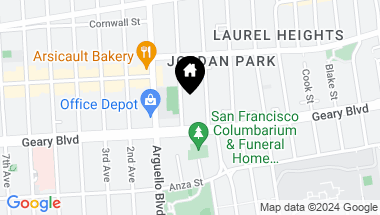 Map of 168 Palm Ave, San Francisco CA, 94118