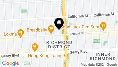 Map of 295 14th Avenue, San Francisco CA, 94118