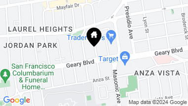Map of 75 Wood Street, San Francisco CA, 94118