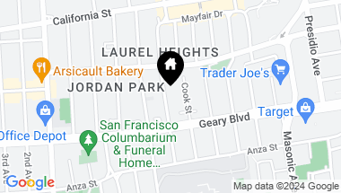 Map of 644 Spruce Street, San Francisco CA, 94118
