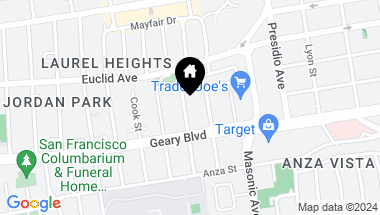 Map of 160 Collins Street, San Francisco CA, 94118