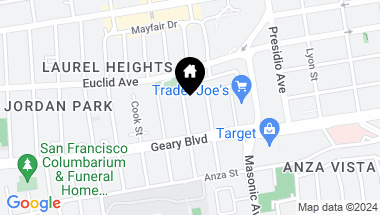 Map of 152 Collins Street, San Francisco CA, 94118