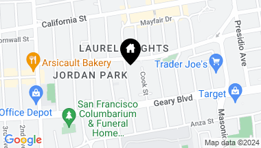 Map of 622 Spruce Street, San Francisco CA, 94118