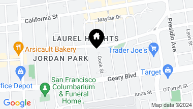 Map of 5 Cook Street, San Francisco CA, 94118