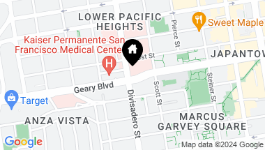 Map of 2186 Geary Boulevard # 102, San Francisco CA, 94115