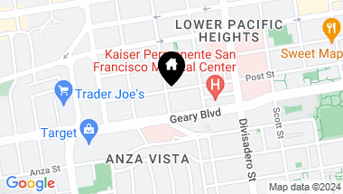 Map of 1350 Baker Street, San Francisco CA, 94115