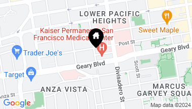 Map of 82 Garden Street, San Francisco CA, 94115