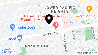 Map of 2425 Post Street, San Francisco CA, 94115