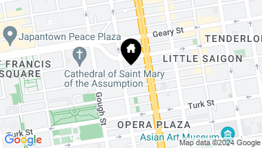 Map of 958 Ellis Street, San Francisco CA, 94109