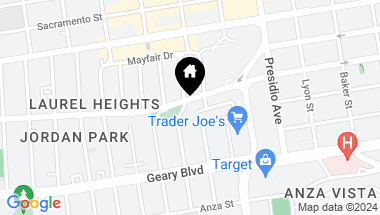 Map of 104 Collins Street, San Francisco CA, 94118