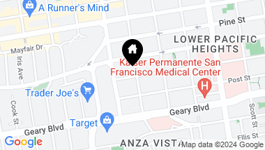 Map of 2708 Sutter Street, San Francisco CA, 94115