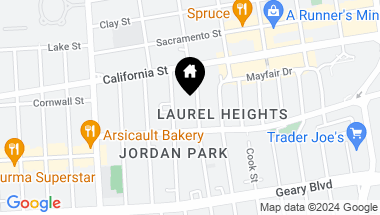 Map of 65 Parker AVE, SAN FRANCISCO CA, 94118