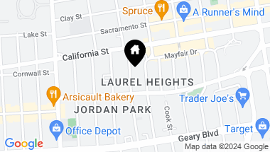 Map of 64 Parker Avenue, San Francisco CA, 94118