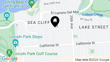 Map of 2619 Lake Street, San Francisco CA, 94121
