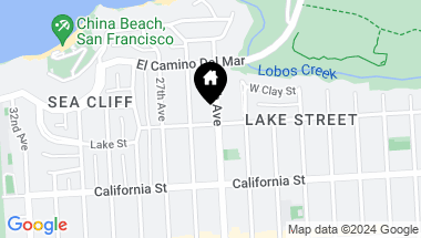 Map of 2412 Lake Street, San Francisco CA, 94121