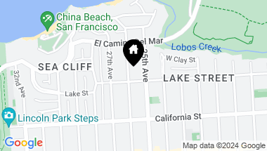 Map of 2444 Lake Street, San Francisco CA, 94121