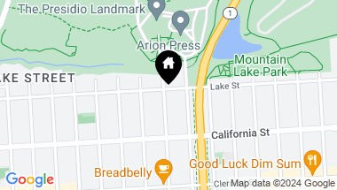 Map of 106 15th Avenue, San Francisco CA, 94118
