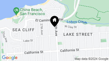 Map of 169 25th Avenue, San Francisco CA, 94121