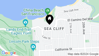 Map of 710 El Camino Del Mar Street, San Francisco CA, 94121