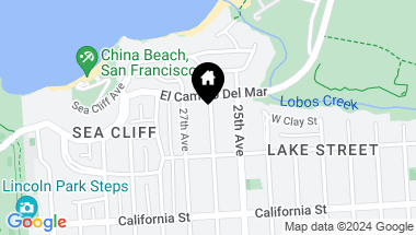 Map of 135 26th Avenue, San Francisco CA, 94121