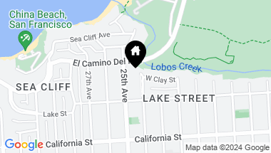 Map of 139 24th Avenue, San Francisco CA, 94121
