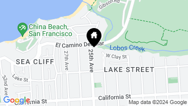 Map of 130 25th Avenue, San Francisco CA, 94121