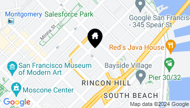 Map of 333 1st Street # 2104, San Francisco CA, 94105