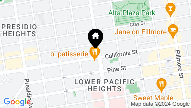 Map of 2009 Divisadero Street # 3A, San Francisco CA, 94115