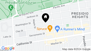 Map of 214 Spruce Street, San Francisco CA, 94118