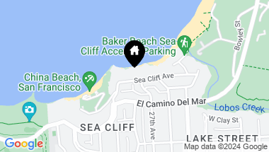 Map of 224 Sea Cliff Avenue, San Francisco CA, 94121