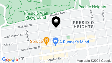 Map of 3545 Washington Street, San Francisco CA, 94118