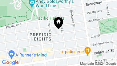Map of 3130 Washington Street, San Francisco CA, 94115
