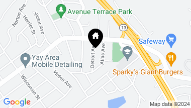 Map of 4260 Detroit Ave, Oakland CA, 94619