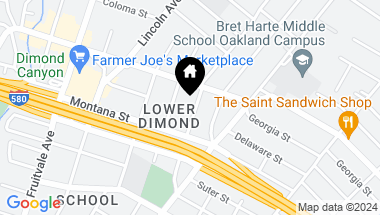 Map of 3449 Laguna Avenue, Oakland CA, 94602