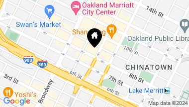 Map of 821 Webster St, Oakland CA, 94607