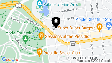 Map of 3154 Baker Street, San Francisco CA, 94123