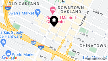 Map of 801 Franklin St 503, Oakland CA, 94607