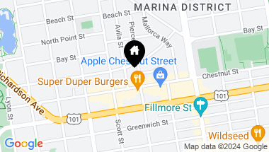 Map of 3337 Pierce Street, San Francisco CA, 94123