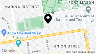 Map of 1670 Chestnut Street, San Francisco CA, 94123