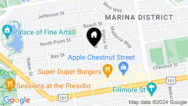 Map of 153 Avila Street, San Francisco CA, 94123