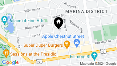 Map of 155 Avila Street, San Francisco CA, 94123