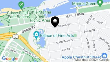 Map of 3627 Broderick Street, San Francisco CA, 94123