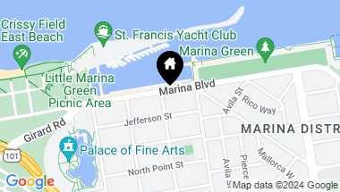 Map of 585 Marina Boulevard, San Francisco CA, 94123