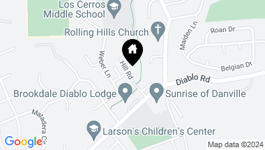 Map of 153 Hill Rd, Danville CA, 94526
