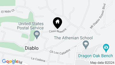 Map of 2070 Casa Nuestra, Diablo CA, 94528