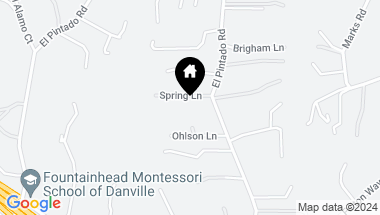 Map of 21 Spring Lane, Danville CA, 94526