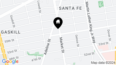 Map of 5509 Market Street, Oakland CA, 94608