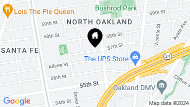 Map of 615 615 57th Street Street, Oakland CA, 94609
