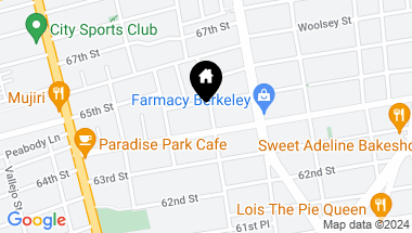 Map of 3258 Baker Street, Berkeley CA, 94702